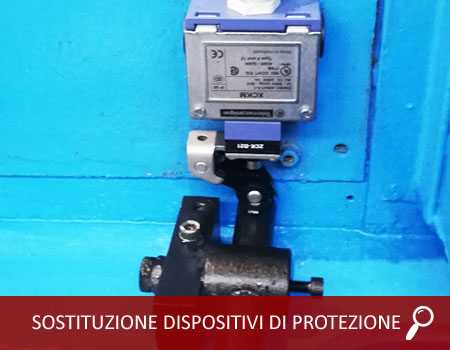 Sostituzione dispositivi di protezione su macchinario provincia milano